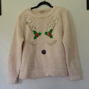 Chance or Fate Cream Reindeer Sweater